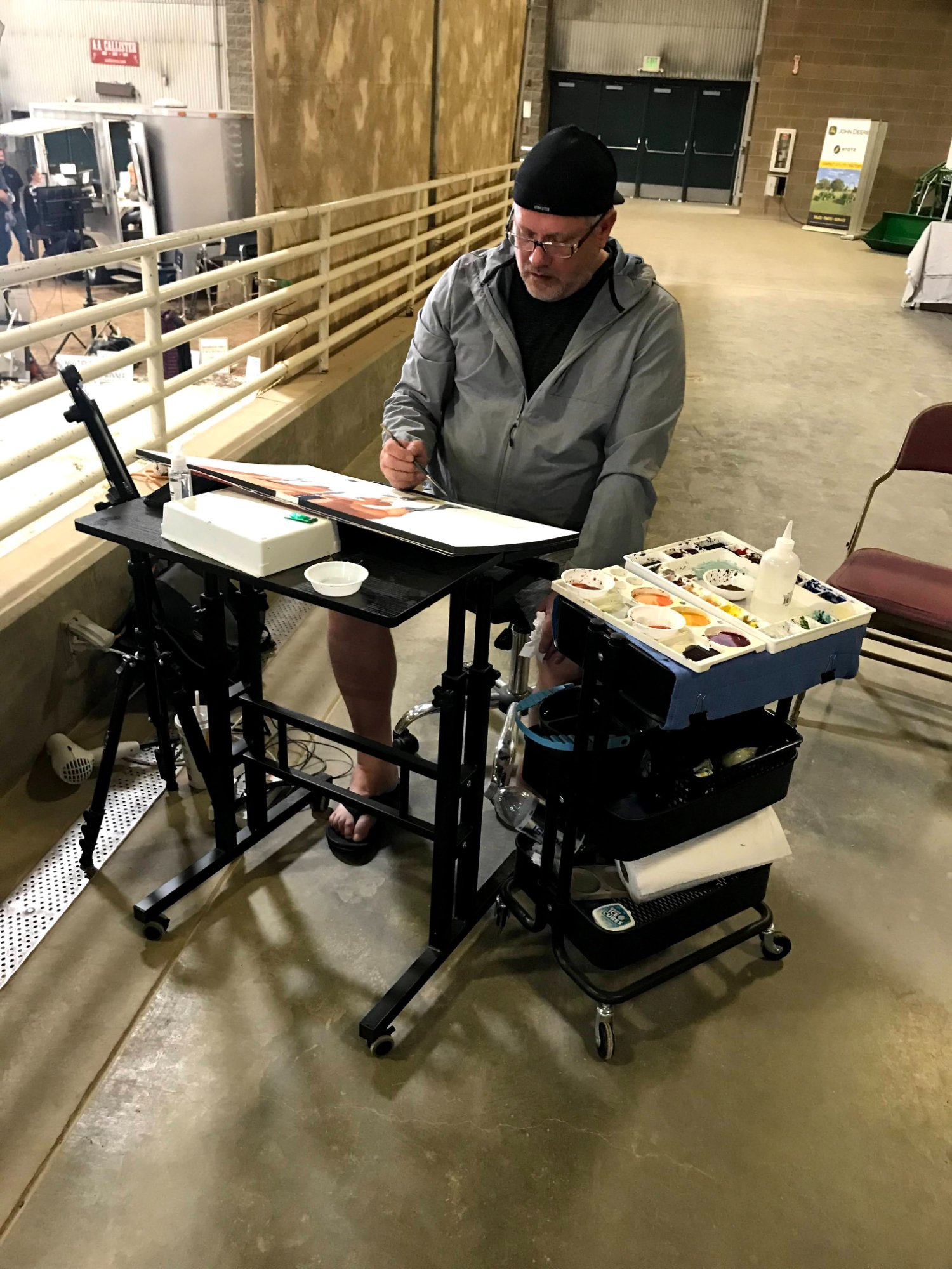Brad Jones painting a horse watercolor